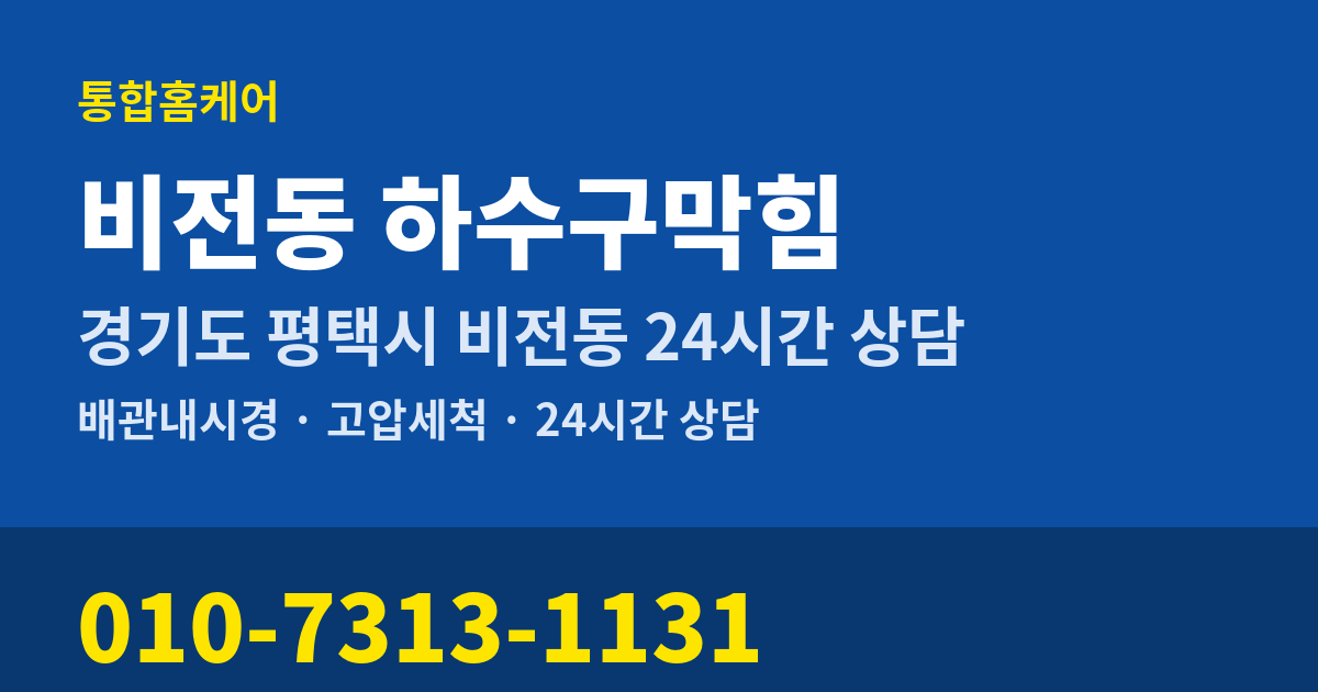 비전동 하수구막힘 통합홈케어 010-7313-1131